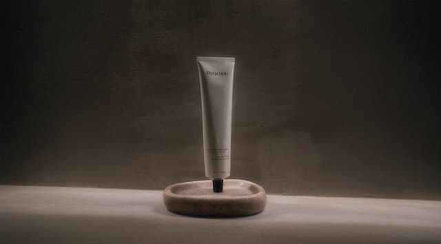 portrait of a hyeja tube product upright on a table